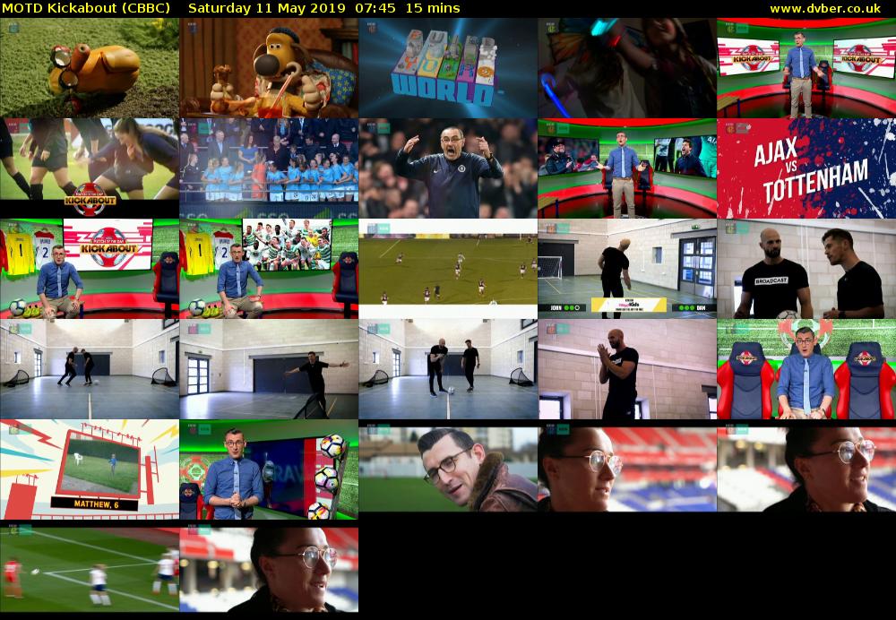 MOTD Kickabout (CBBC) Saturday 11 May 2019 07:45 - 08:00