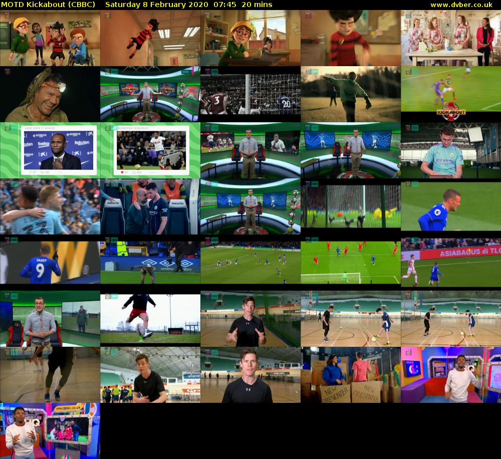 MOTD Kickabout (CBBC) Saturday 8 February 2020 07:45 - 08:05