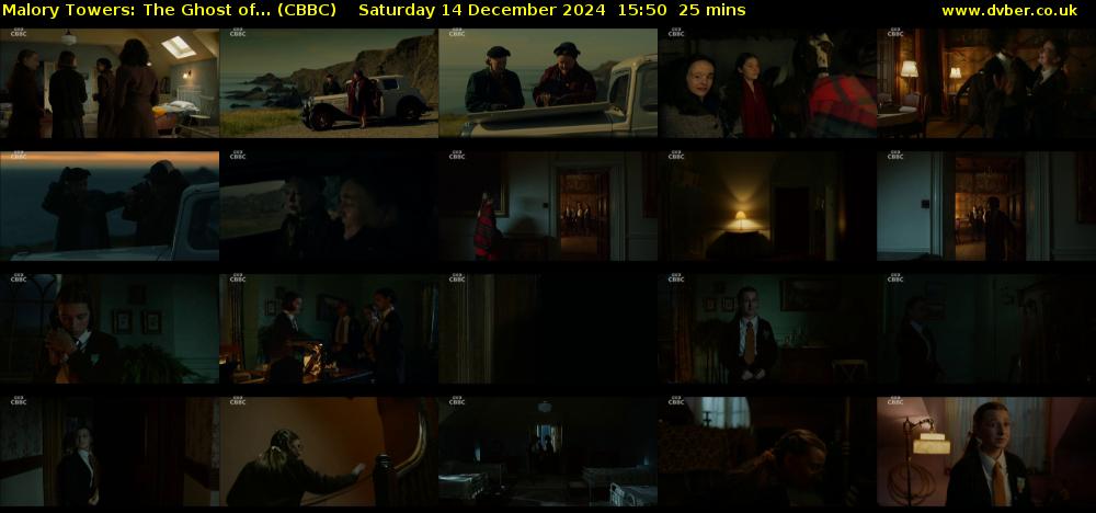 Malory Towers: The Ghost of... (CBBC) Saturday 14 December 2024 15:50 - 16:15