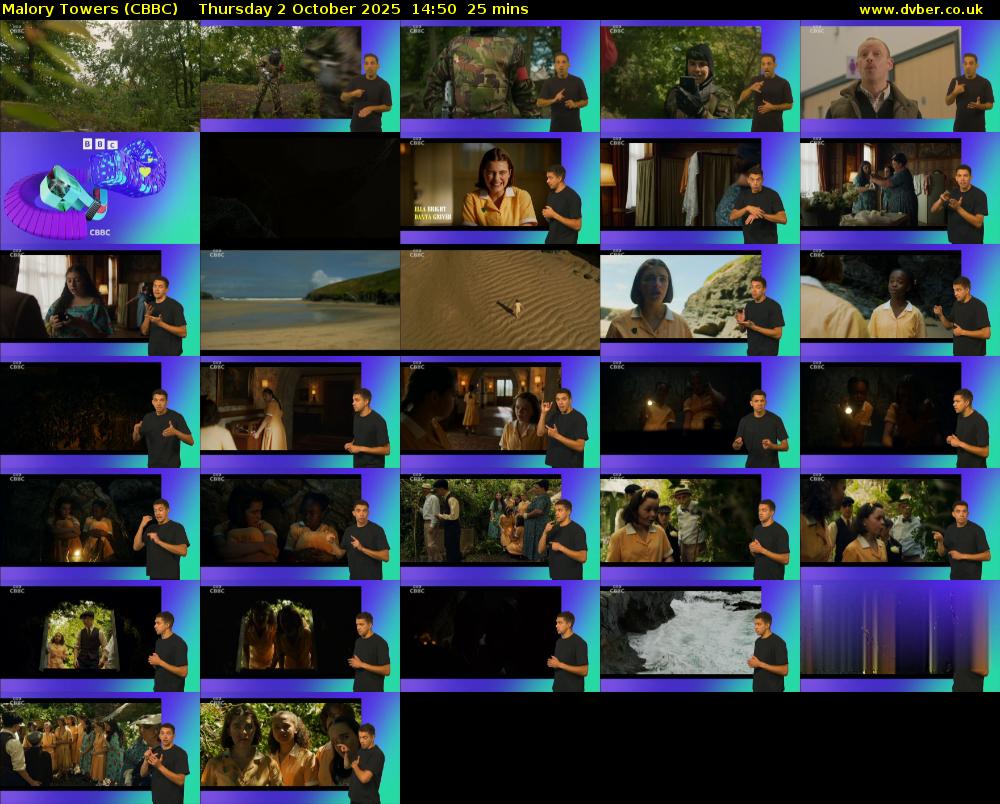 Malory Towers (CBBC) Thursday 2 October 2025 14:50 - 15:15