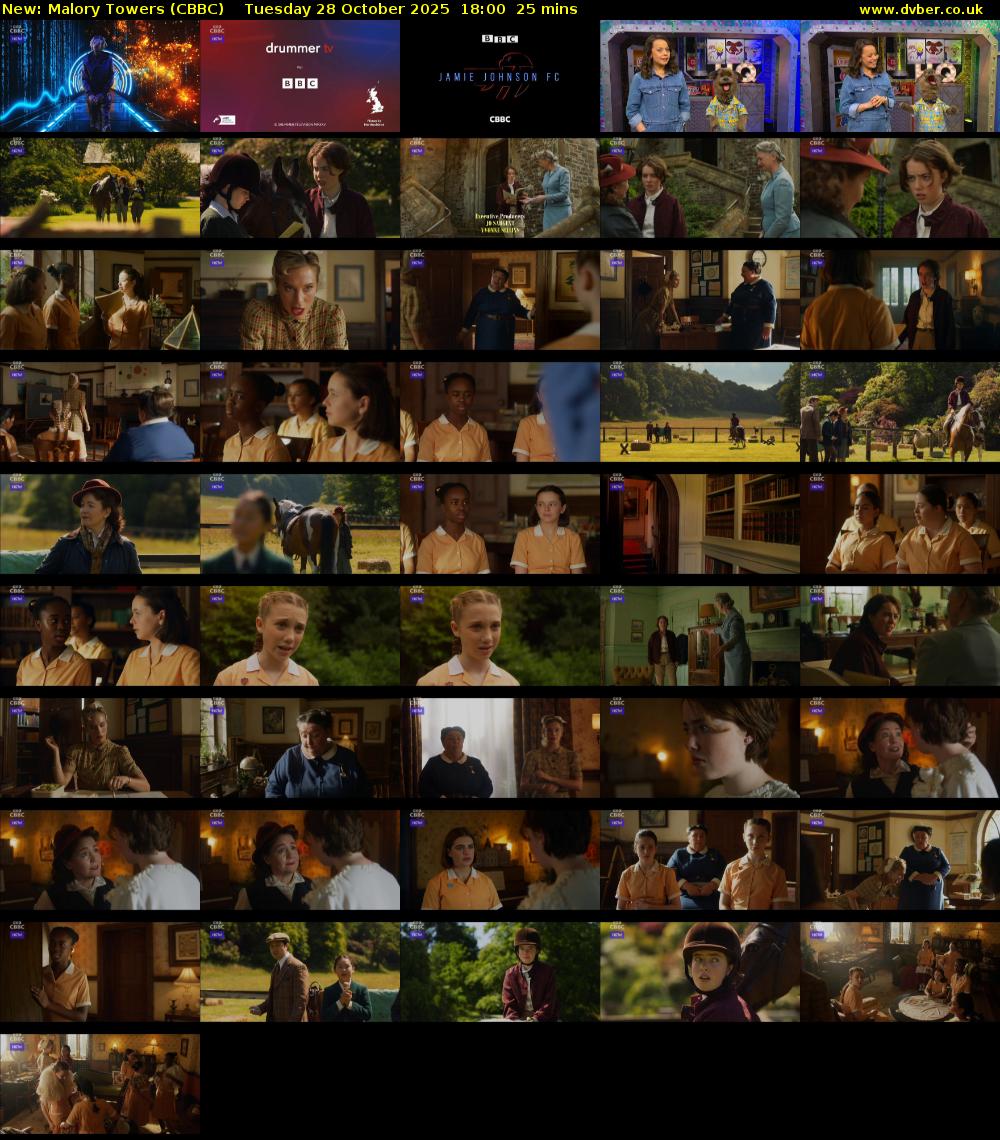 Malory Towers (CBBC) Tuesday 28 October 2025 18:00 - 18:25