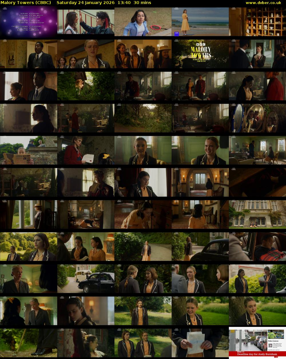 Malory Towers (CBBC) Saturday 24 January 2026 13:40 - 14:10