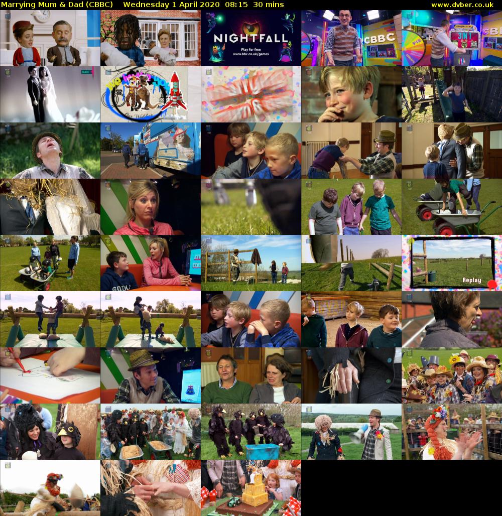 Marrying Mum & Dad (CBBC) Wednesday 1 April 2020 08:15 - 08:45