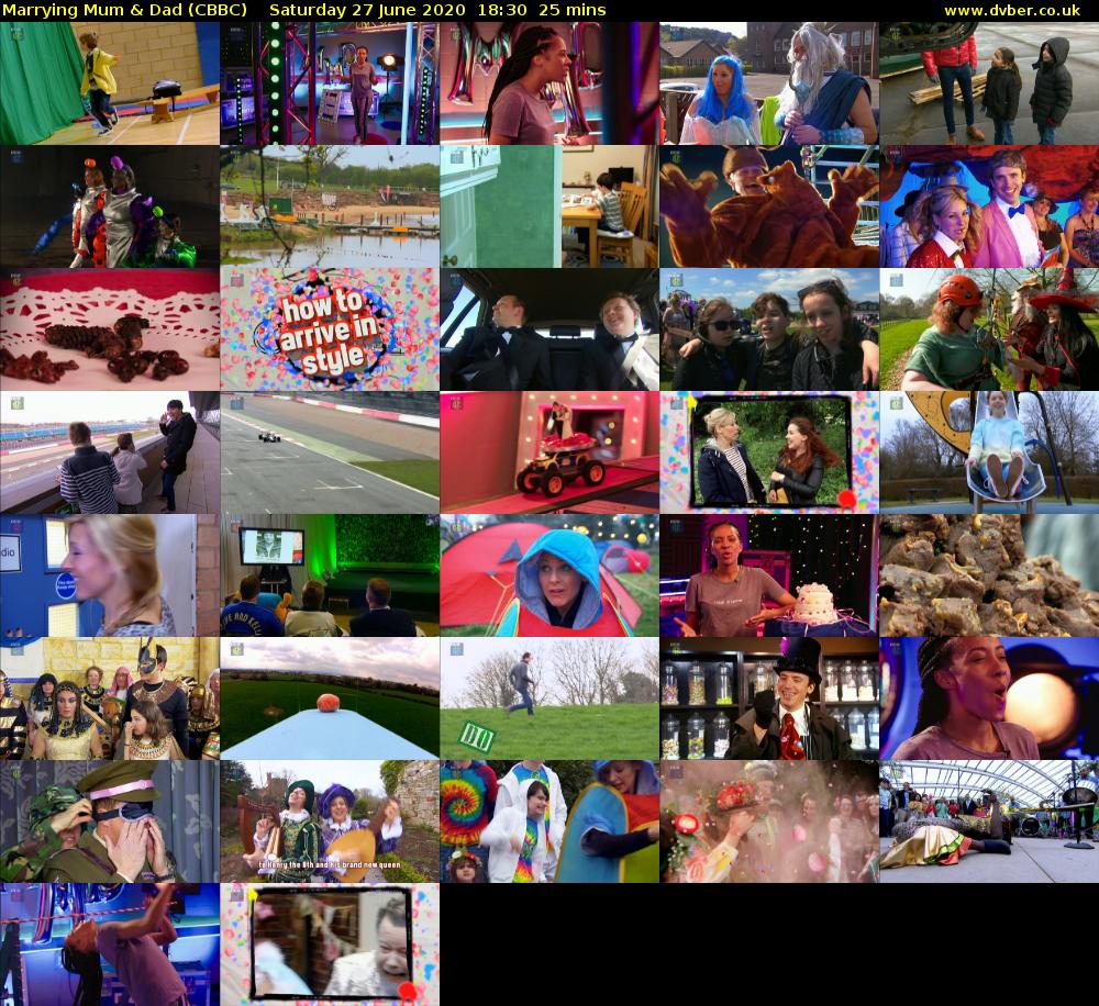 Marrying Mum & Dad (CBBC) Saturday 27 June 2020 18:30 - 18:55