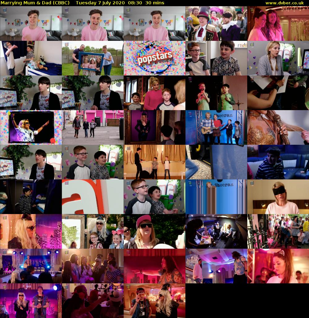 Marrying Mum & Dad (CBBC) Tuesday 7 July 2020 08:30 - 09:00