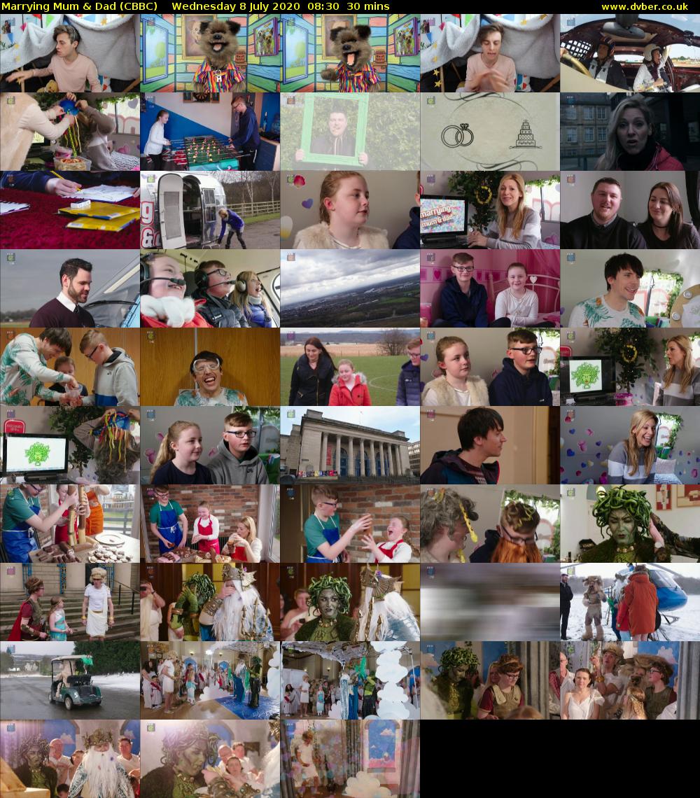 Marrying Mum & Dad (CBBC) Wednesday 8 July 2020 08:30 - 09:00