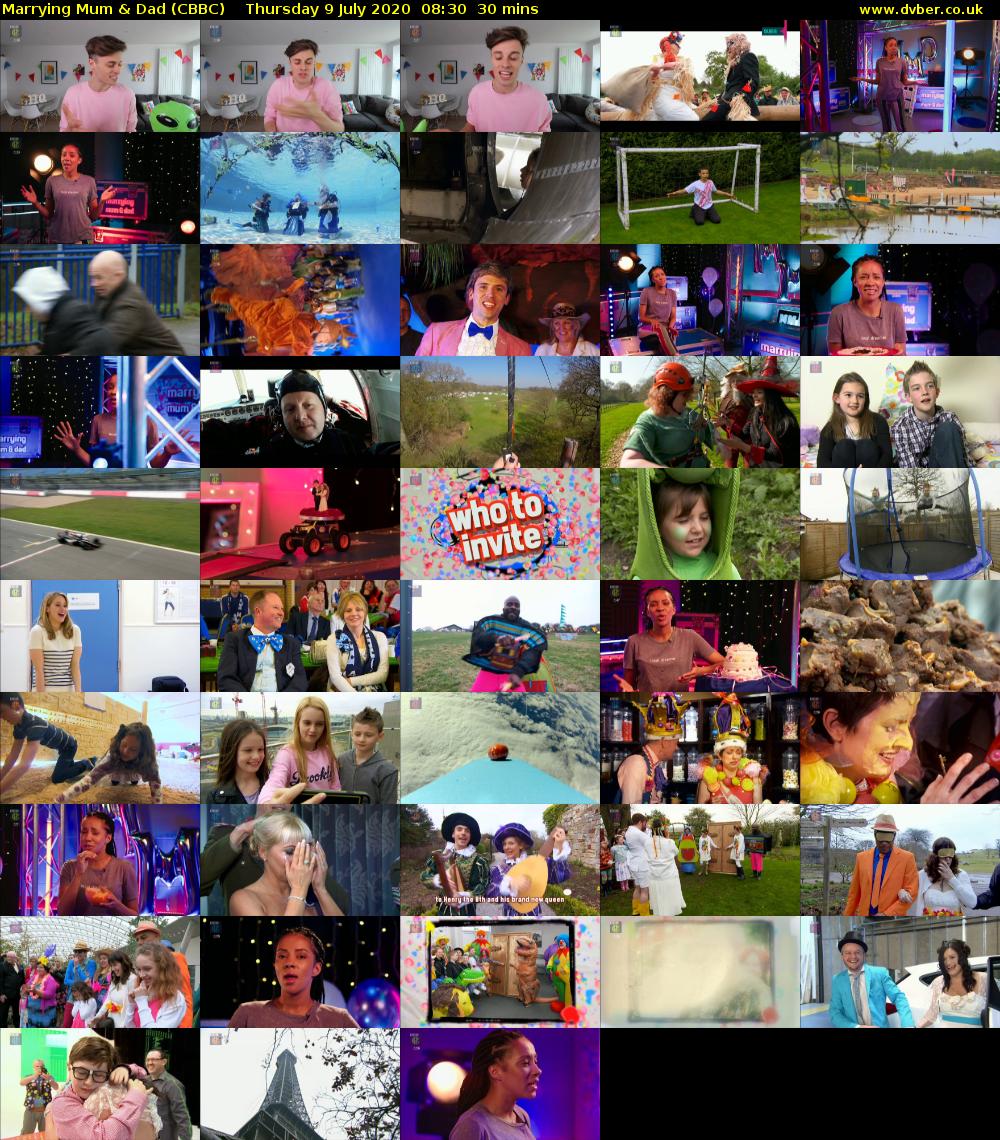 Marrying Mum & Dad (CBBC) Thursday 9 July 2020 08:30 - 09:00
