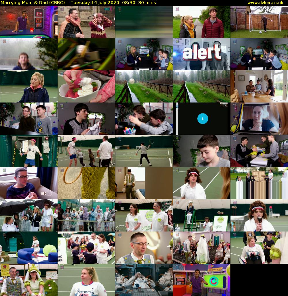 Marrying Mum & Dad (CBBC) Tuesday 14 July 2020 08:30 - 09:00