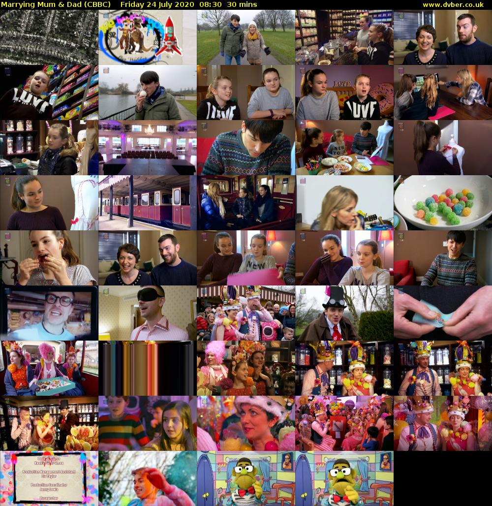 Marrying Mum & Dad (CBBC) Friday 24 July 2020 08:30 - 09:00
