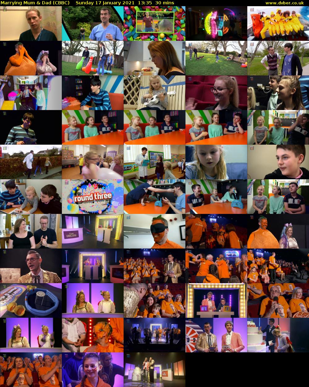 Marrying Mum & Dad (CBBC) Sunday 17 January 2021 13:35 - 17:55