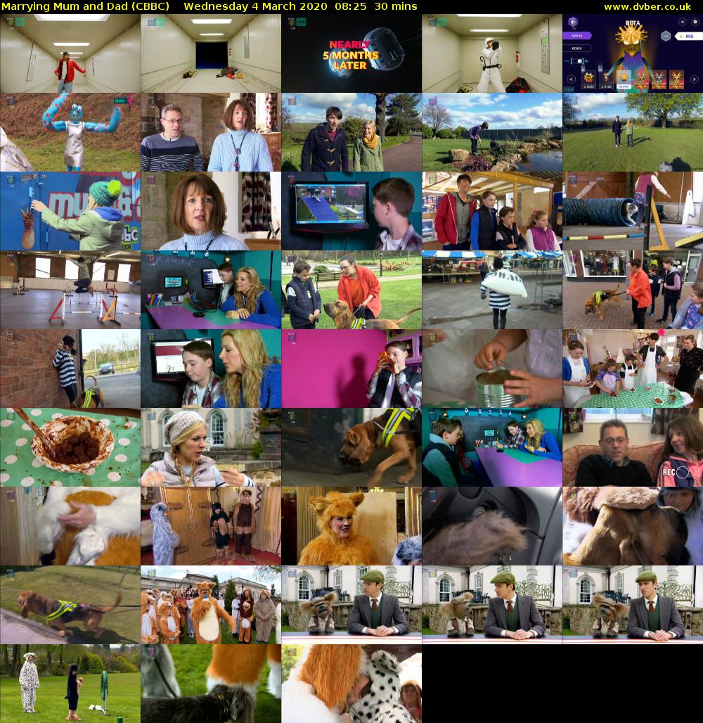 Marrying Mum and Dad (CBBC) Wednesday 4 March 2020 08:25 - 08:55
