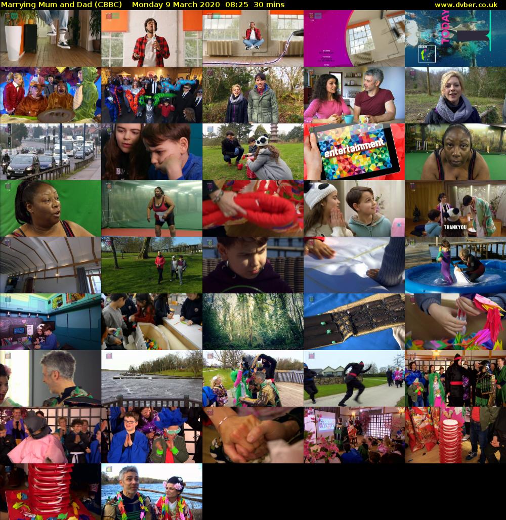 Marrying Mum and Dad (CBBC) Monday 9 March 2020 08:25 - 08:55