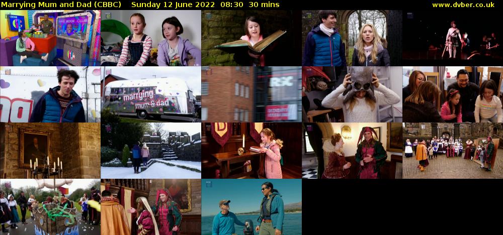 Marrying Mum and Dad (CBBC) Sunday 12 June 2022 08:30 - 09:00