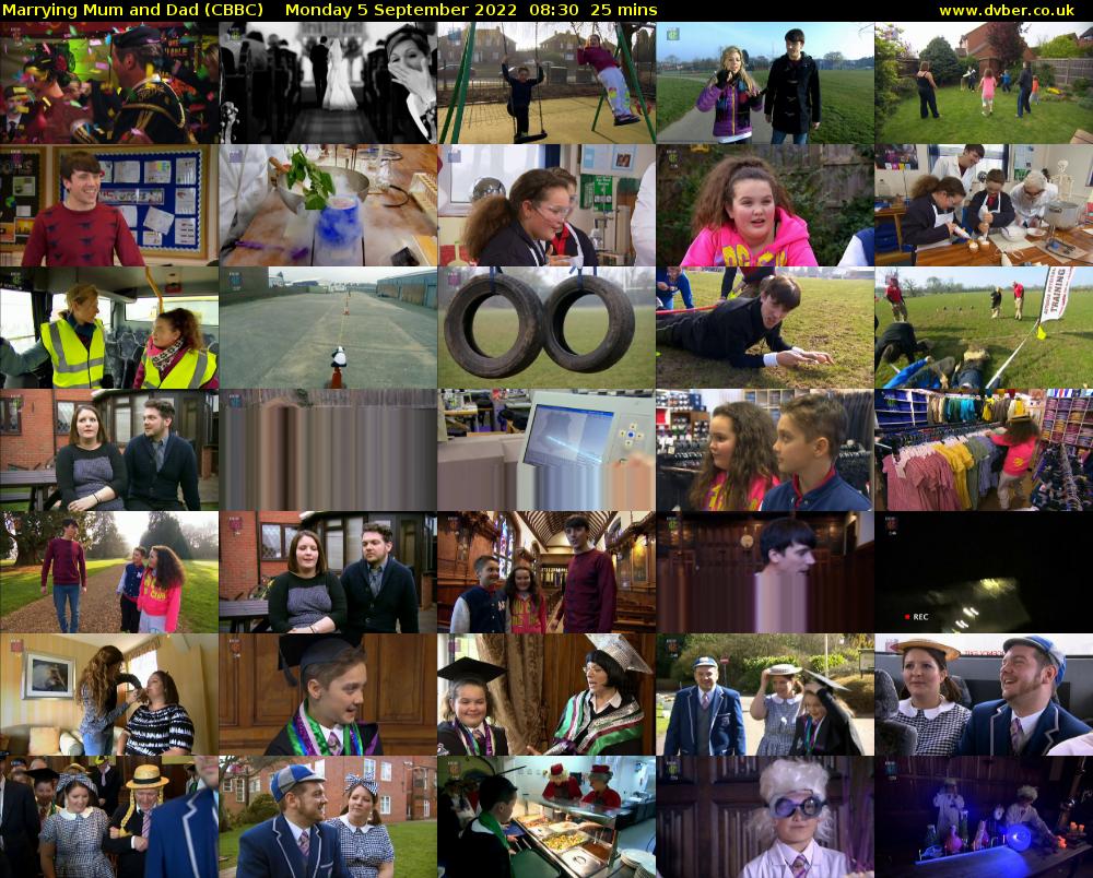 Marrying Mum and Dad (CBBC) Monday 5 September 2022 08:30 - 08:55