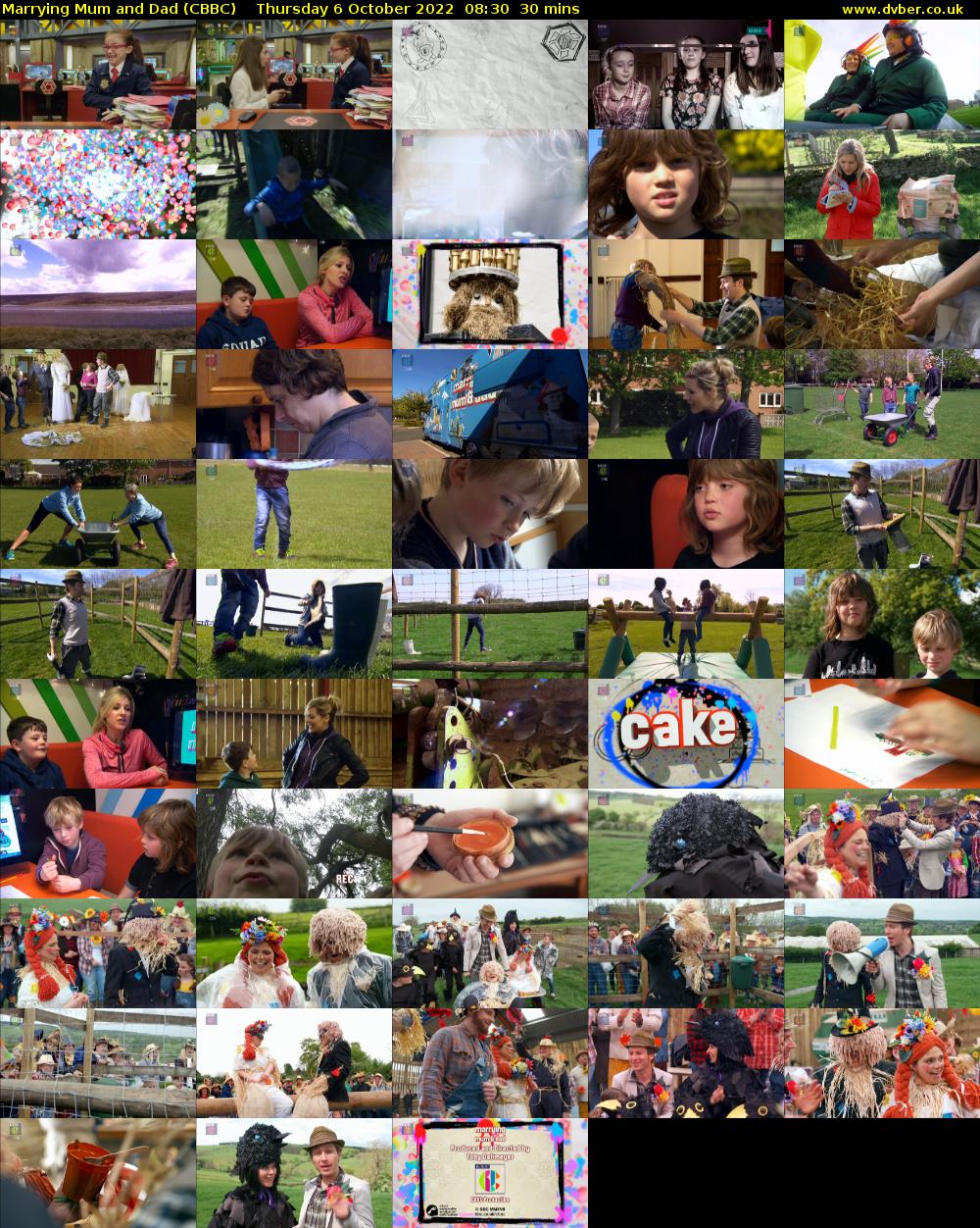 Marrying Mum and Dad (CBBC) Thursday 6 October 2022 08:30 - 09:00