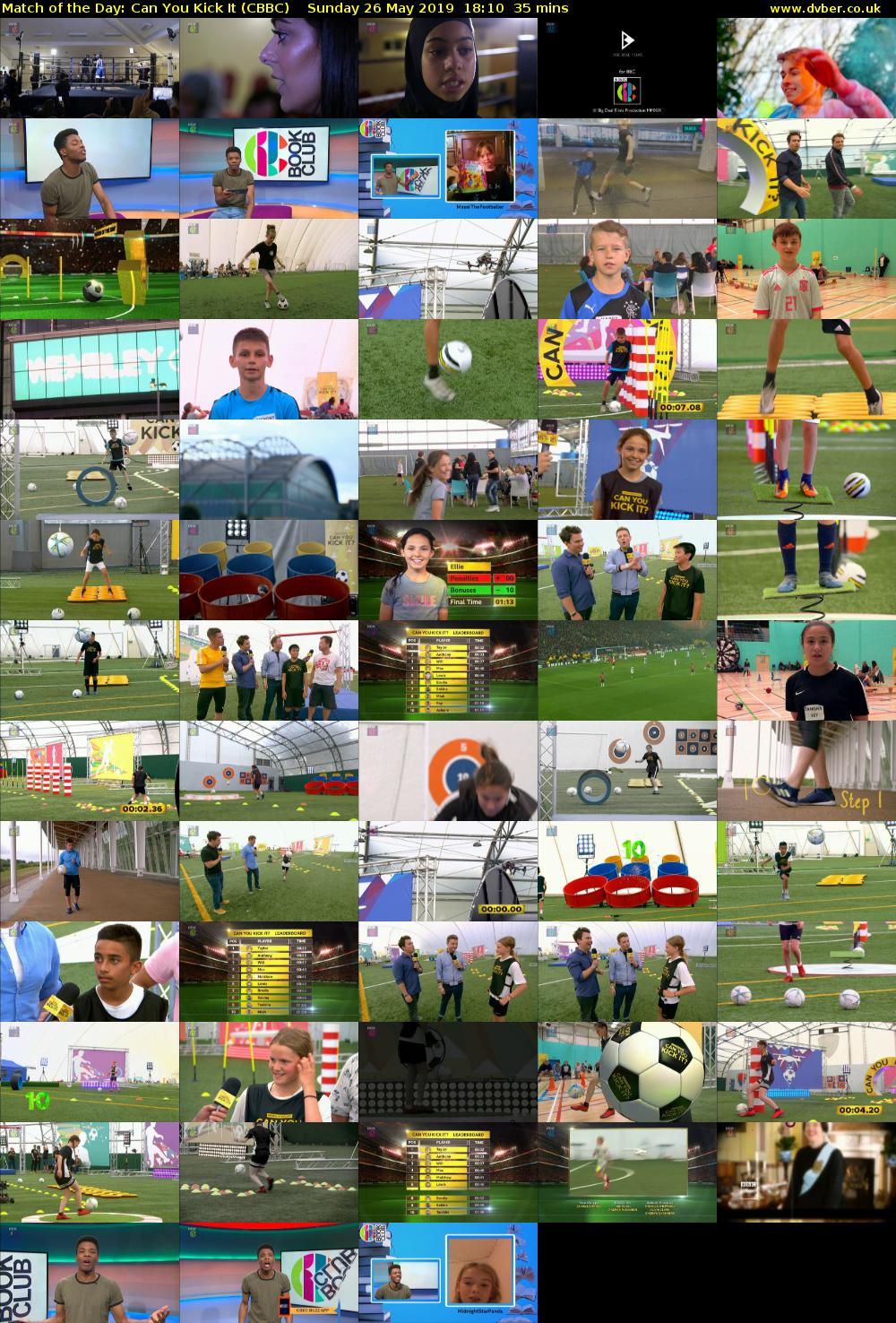 Match of the Day: Can You Kick It (CBBC) Sunday 26 May 2019 18:10 - 18:45