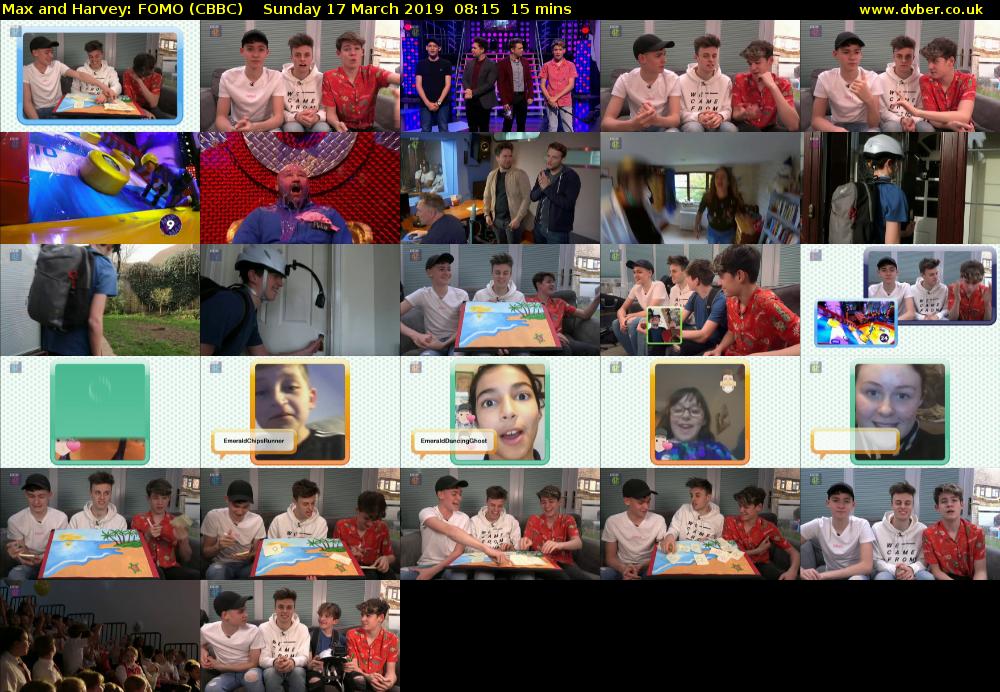 Max and Harvey: FOMO (CBBC) Sunday 17 March 2019 08:15 - 08:30