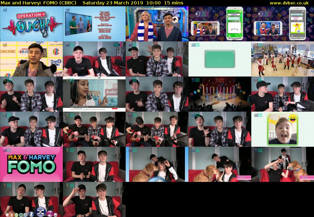Max and Harvey: FOMO (CBBC) Saturday 23 March 2019 10:00 - 10:15