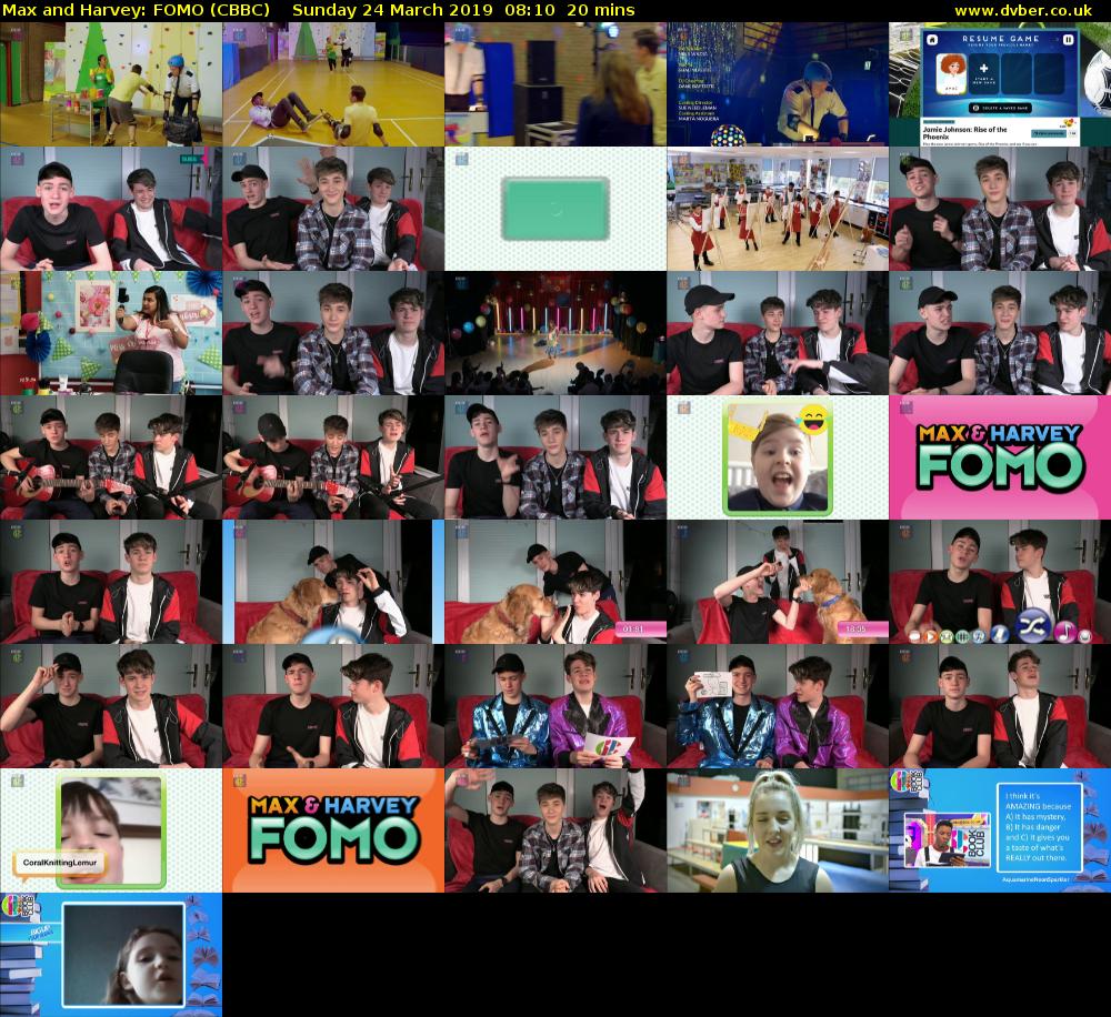 Max and Harvey: FOMO (CBBC) Sunday 24 March 2019 08:10 - 08:30