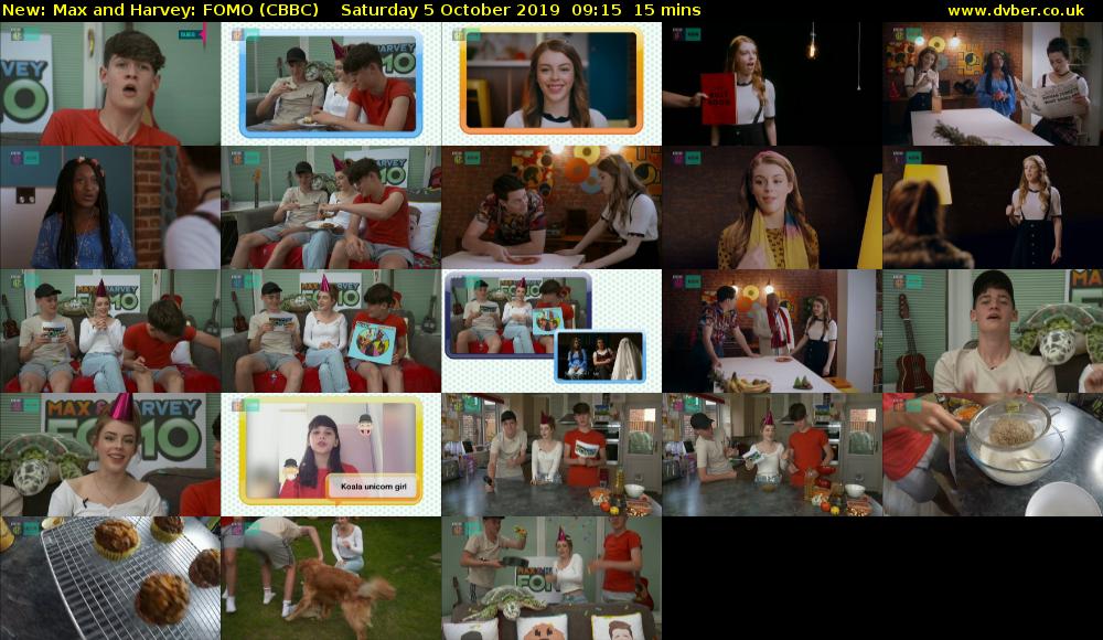 Max and Harvey: FOMO (CBBC) Saturday 5 October 2019 09:15 - 09:30