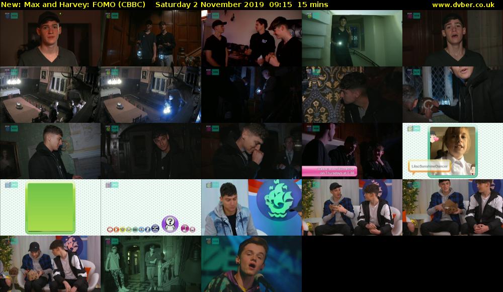 Max and Harvey: FOMO (CBBC) Saturday 2 November 2019 09:15 - 09:30