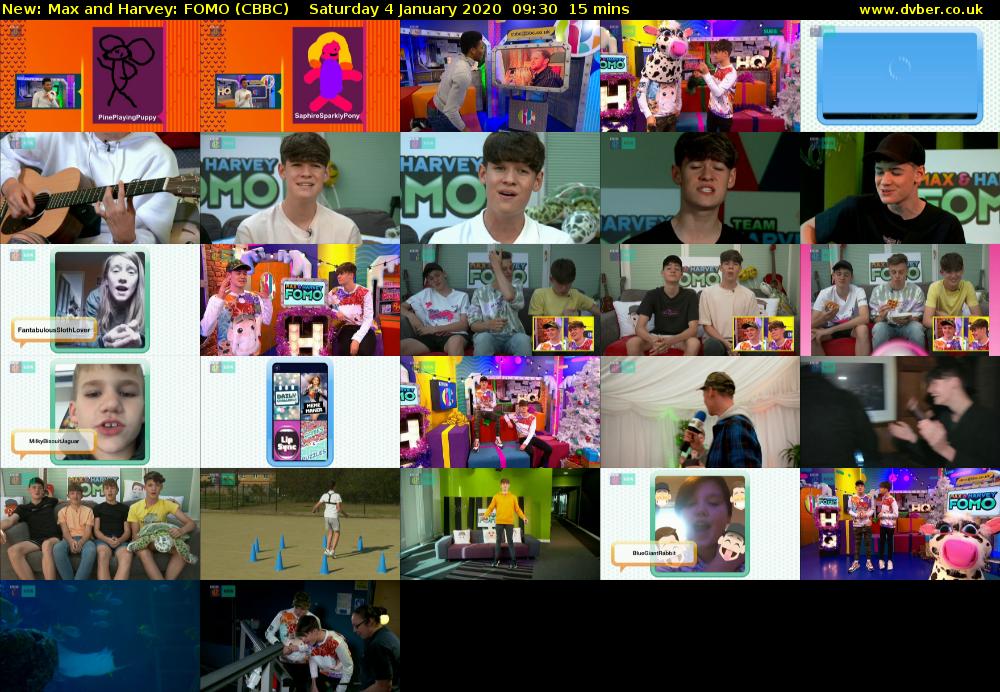 Max and Harvey: FOMO (CBBC) Saturday 4 January 2020 09:30 - 09:45