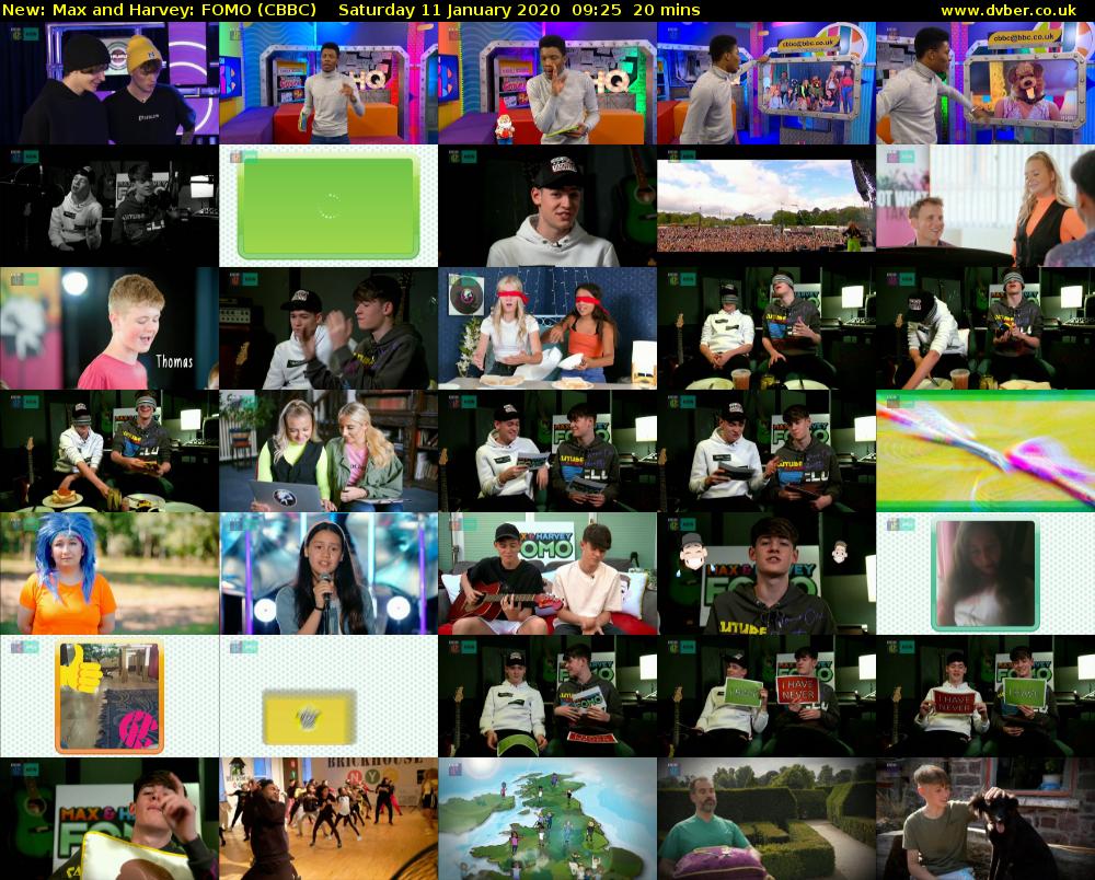 Max and Harvey: FOMO (CBBC) Saturday 11 January 2020 09:25 - 09:45