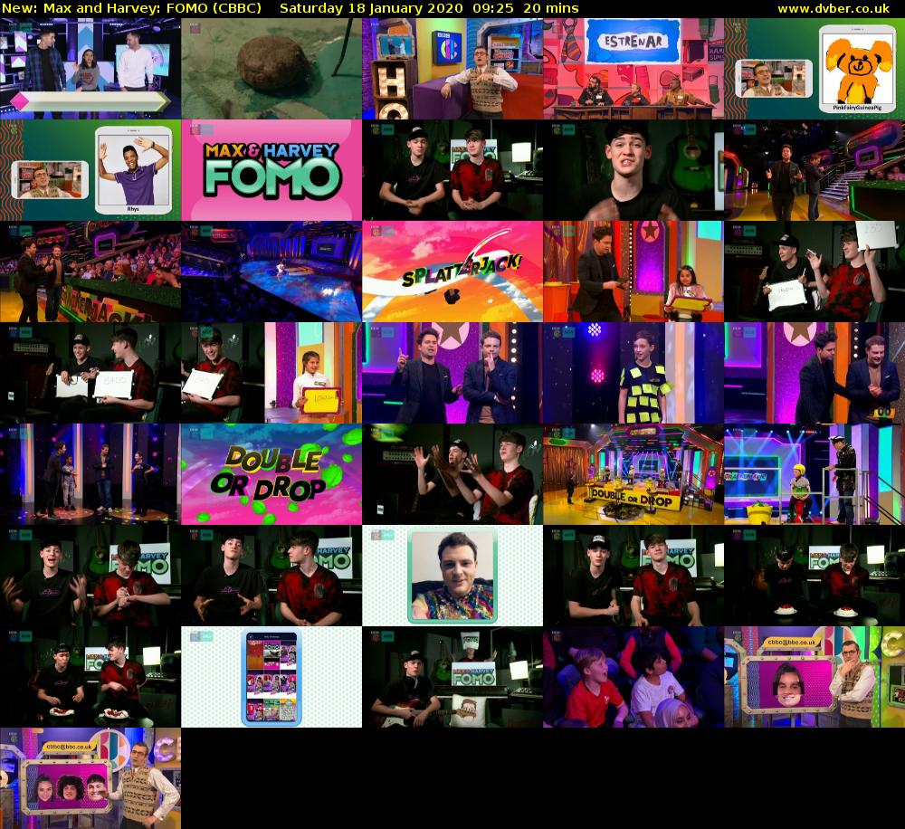 Max and Harvey: FOMO (CBBC) Saturday 18 January 2020 09:25 - 09:45