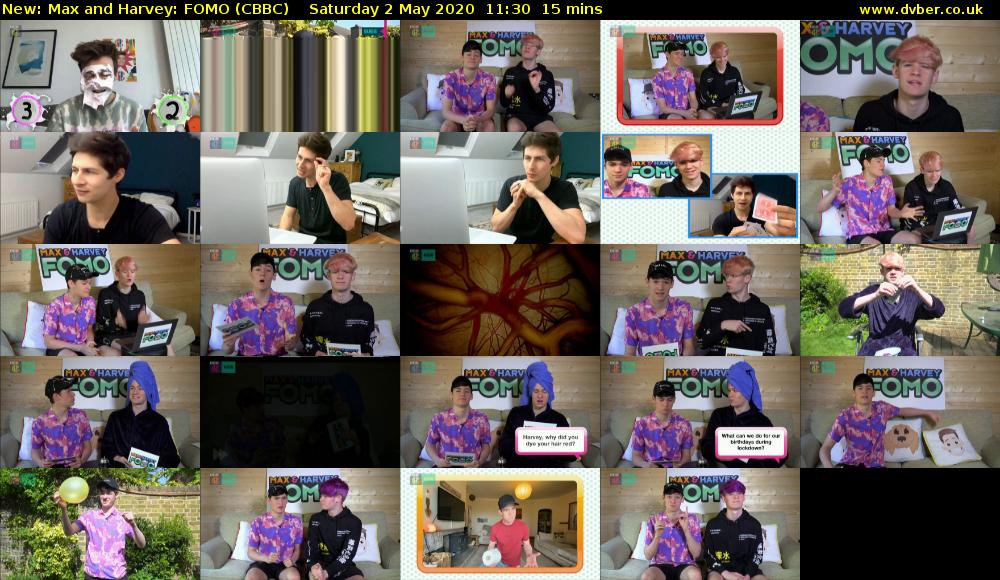 Max and Harvey: FOMO (CBBC) Saturday 2 May 2020 11:30 - 11:45