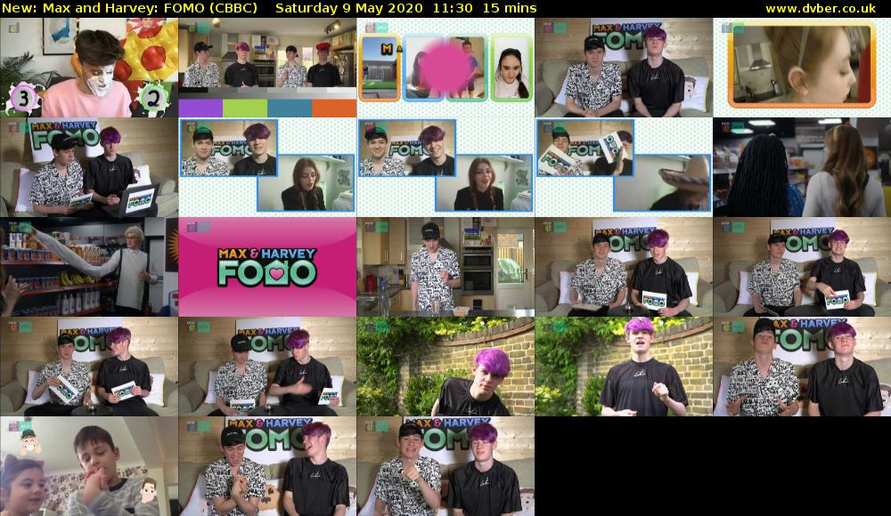 Max and Harvey: FOMO (CBBC) Saturday 9 May 2020 11:30 - 11:45