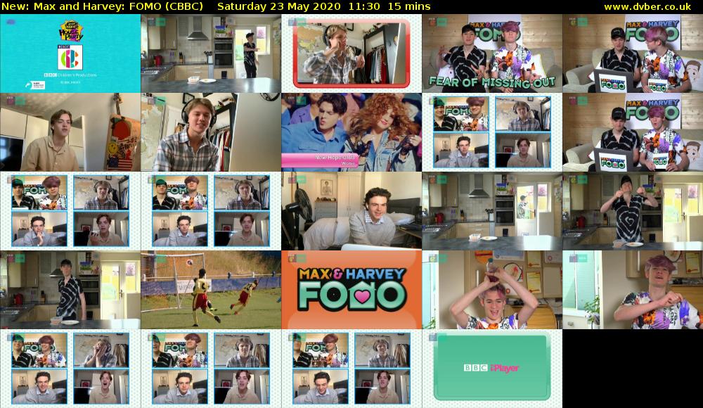 Max and Harvey: FOMO (CBBC) Saturday 23 May 2020 11:30 - 11:45