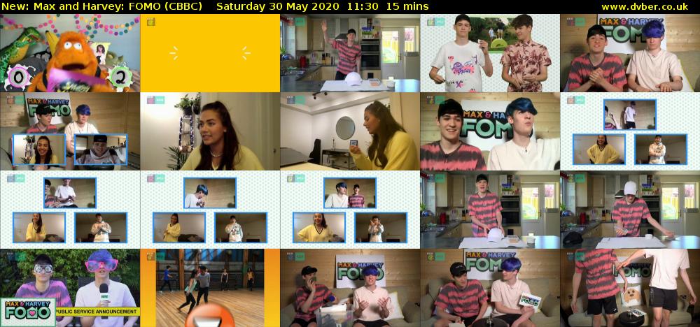 Max and Harvey: FOMO (CBBC) Saturday 30 May 2020 11:30 - 11:45
