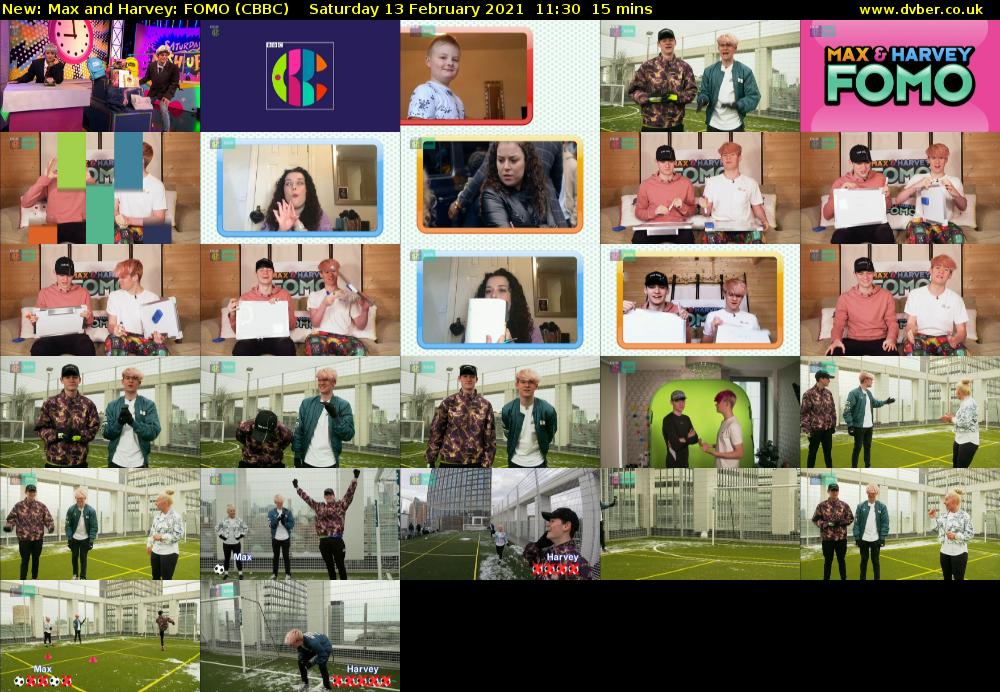 Max and Harvey: FOMO (CBBC) Saturday 13 February 2021 11:30 - 11:45