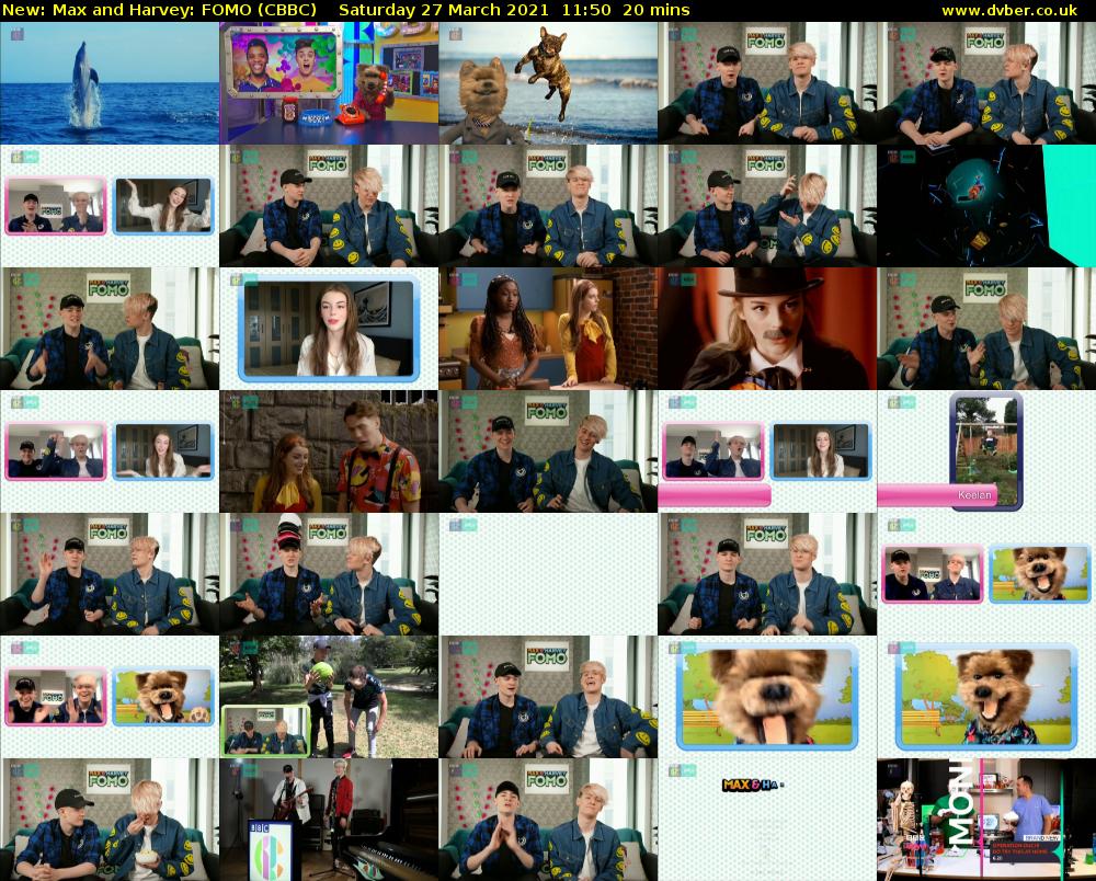Max and Harvey: FOMO (CBBC) Saturday 27 March 2021 11:50 - 12:10