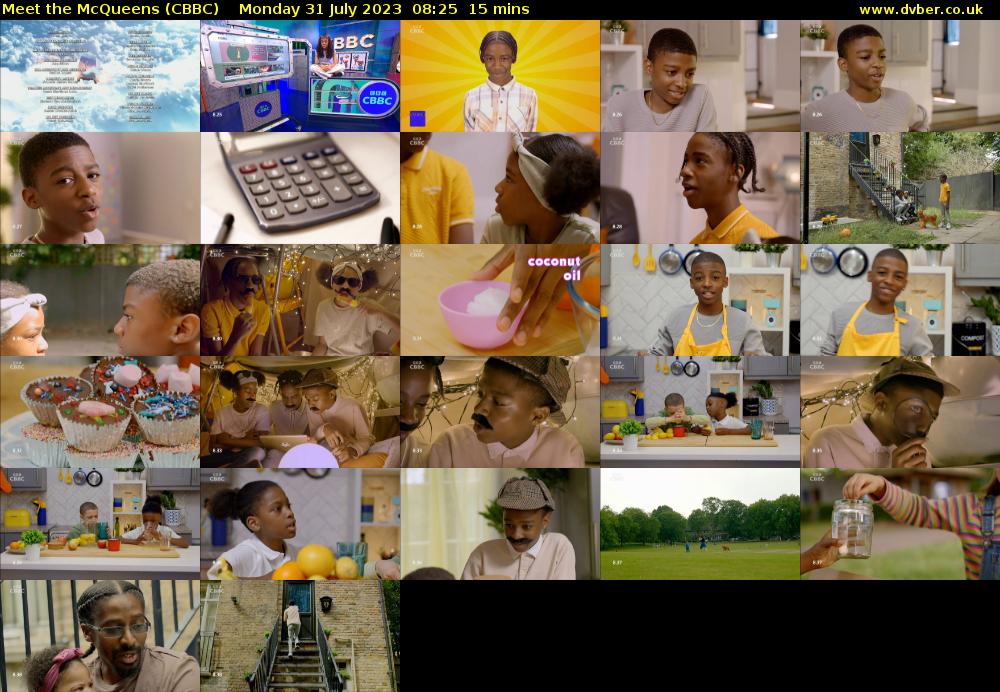 Meet the McQueens (CBBC) Monday 31 July 2023 08:25 - 08:40