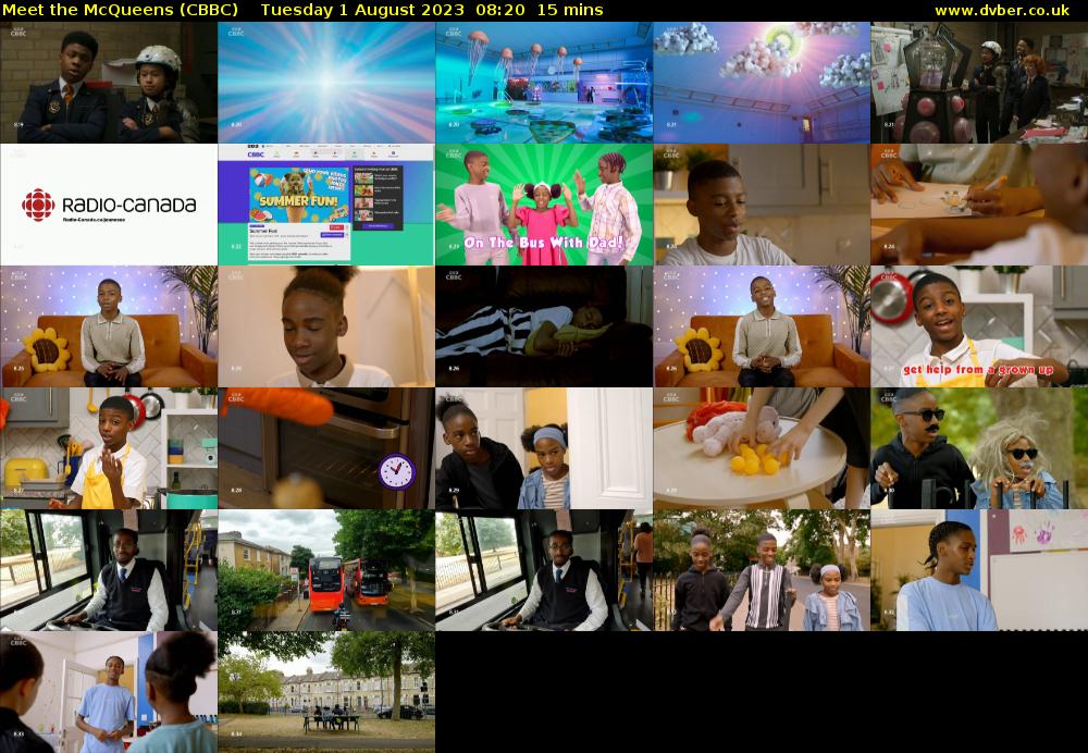 Meet the McQueens (CBBC) Tuesday 1 August 2023 08:20 - 08:35