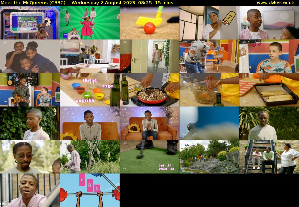 Meet the McQueens (CBBC) Wednesday 2 August 2023 08:25 - 08:40