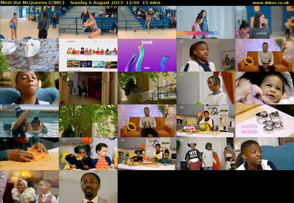 Meet the McQueens (CBBC) Sunday 6 August 2023 12:00 - 12:15