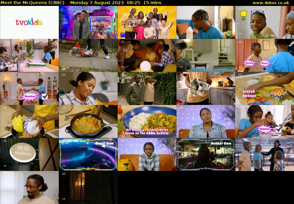 Meet the McQueens (CBBC) Monday 7 August 2023 08:25 - 08:40