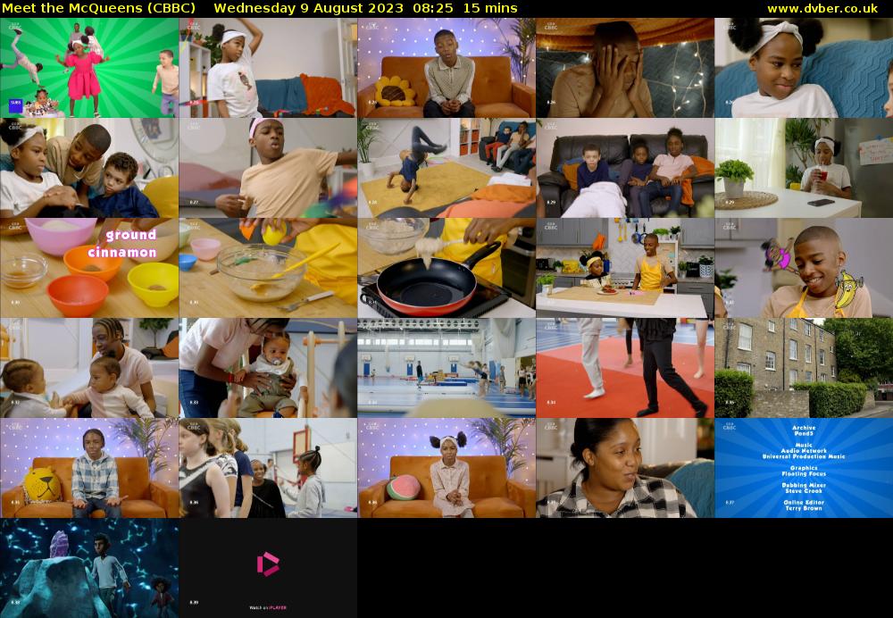 Meet the McQueens (CBBC) Wednesday 9 August 2023 08:25 - 08:40