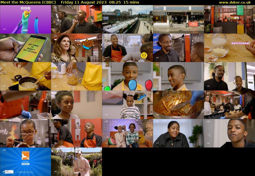 Meet the McQueens (CBBC) Friday 11 August 2023 08:25 - 08:40