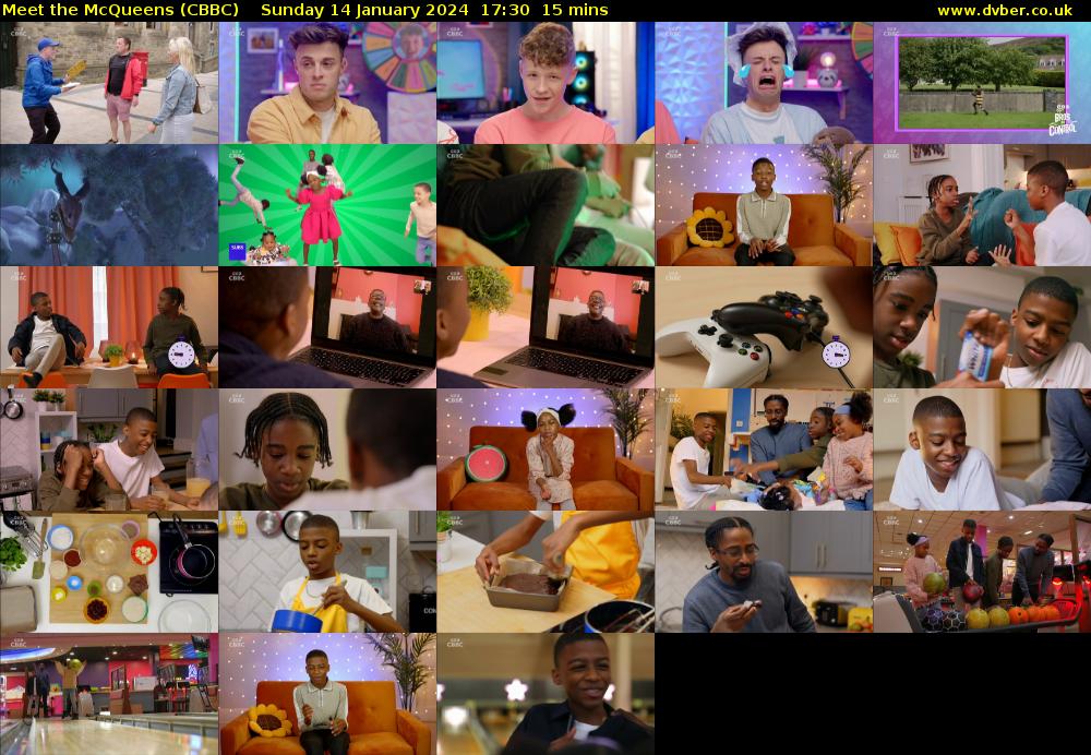 Meet the McQueens (CBBC) Sunday 14 January 2024 17:30 - 17:45