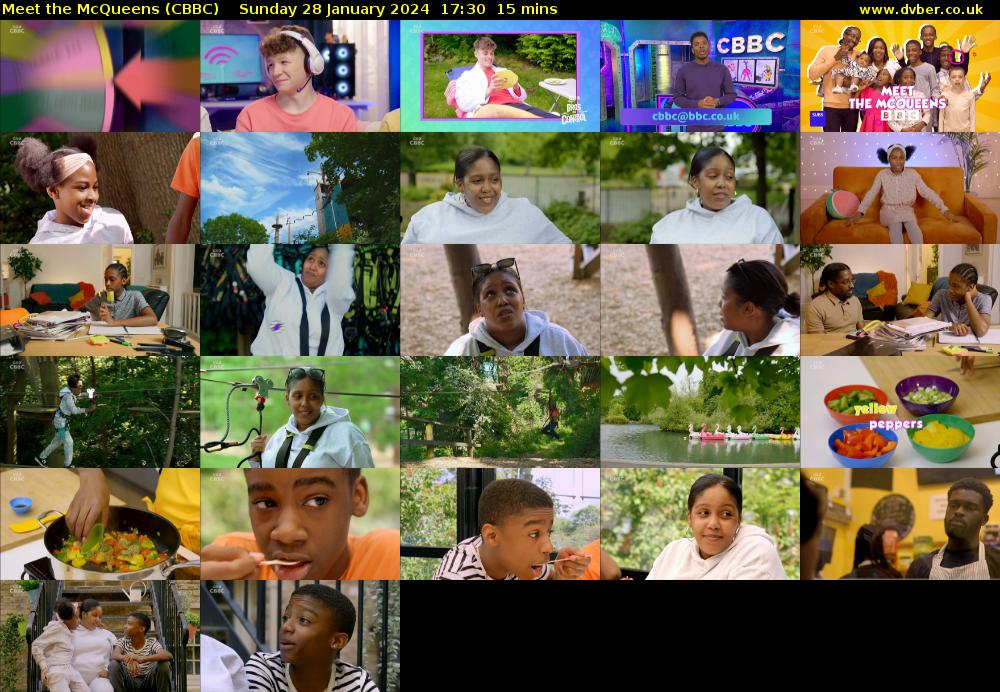 Meet the McQueens (CBBC) Sunday 28 January 2024 17:30 - 17:45