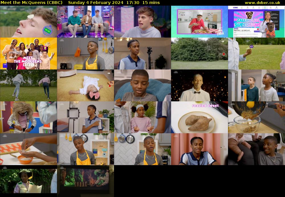 Meet the McQueens (CBBC) Sunday 4 February 2024 17:30 - 17:45