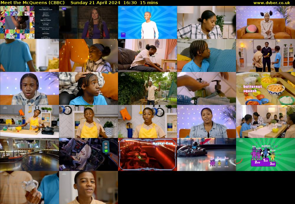 Meet the McQueens (CBBC) Sunday 21 April 2024 16:30 - 16:45