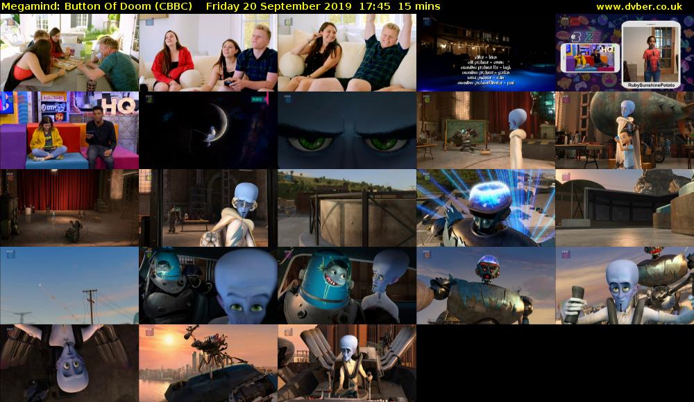 Megamind: Button Of Doom (CBBC) Friday 20 September 2019 17:45 - 18:00
