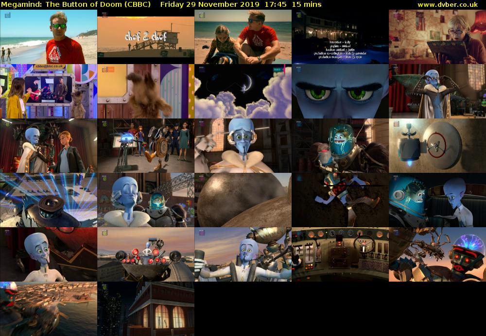 Megamind: The Button of Doom (CBBC) Friday 29 November 2019 17:45 - 18:00