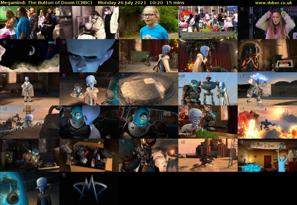 Megamind: The Button of Doom (CBBC) Monday 26 July 2021 10:20 - 10:35
