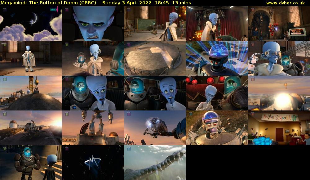 Megamind: The Button of Doom (CBBC) Sunday 3 April 2022 18:45 - 18:58