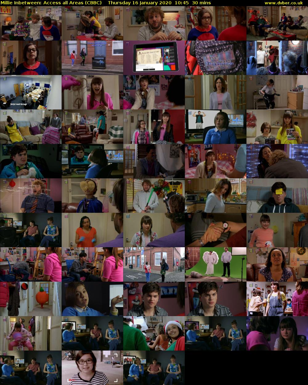 Millie Inbetween: Access All Areas (CBBC) Thursday 16 January 2020 10:45 - 11:15